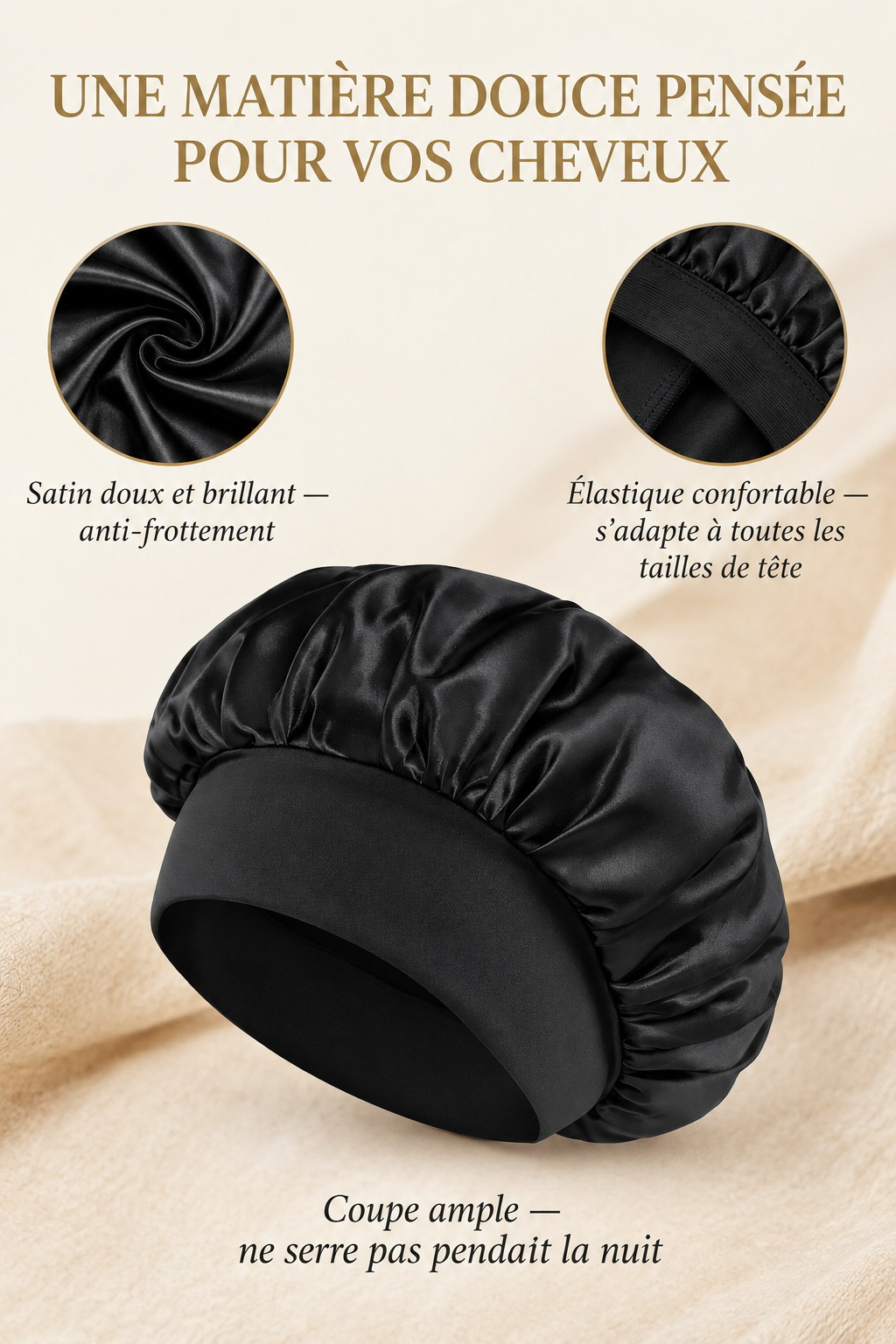 Bonnet de Nuit en Satin