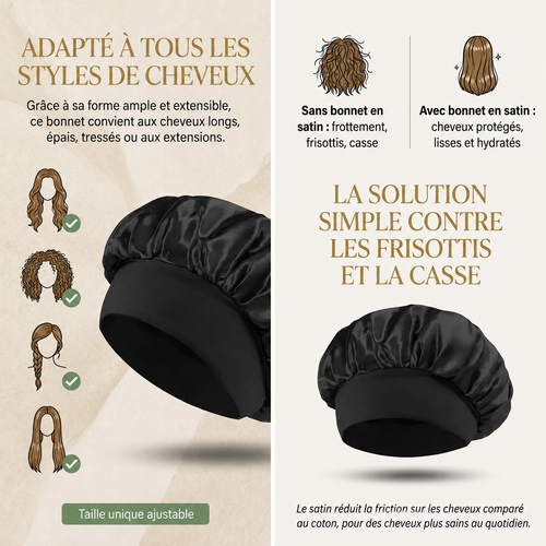 Bonnet de Nuit en Satin